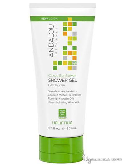Гель для душа бодрящий Цитрус и Вербена, 251 мл, Andalou Naturals