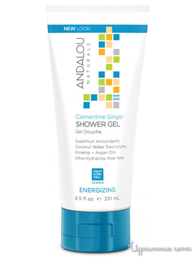Гель для душа тонизирующий Имбирь и Клементин, 251 мл, Andalou Naturals