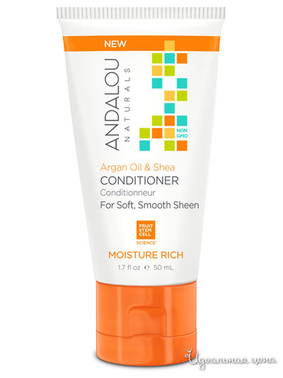 Кондиционер для увлажнения волос Арган и Ши, 50 мл, Andalou Naturals