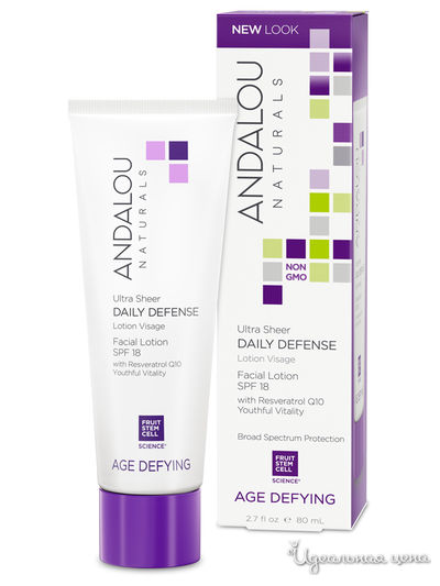 Лосьон для лица дневной защитный SPF 18, 80 мл, Andalou Naturals