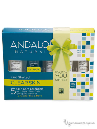 Набор из 5 минипродуктов комплексное очищение лица, Andalou Naturals