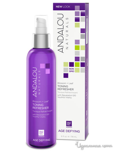 Тоник для лица освежающий Цветочный, 178 мл, Andalou Naturals