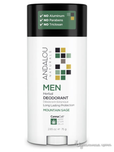 Натуральный дезодорант Горный шалфей, 75 г, Andalou Naturals