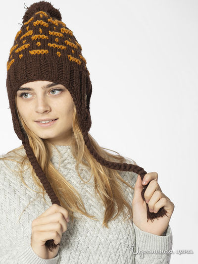 Шапка Obey, цвет коричневый