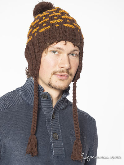 Шапка Obey, цвет коричневый