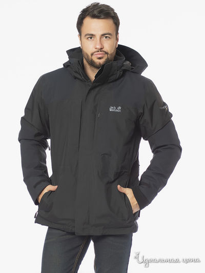 Куртка 3 в 1 Jack Wolfskin, цвет черный