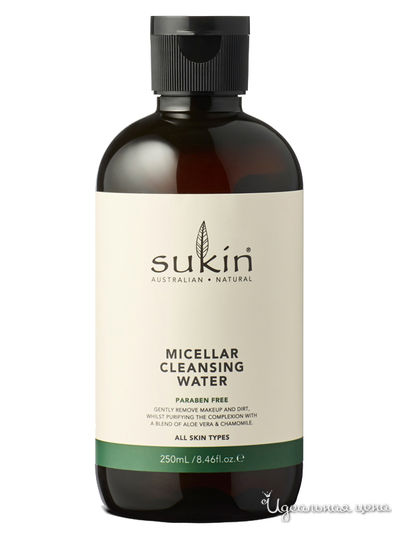 Вода мицеллярная, 250 мл, Sukin