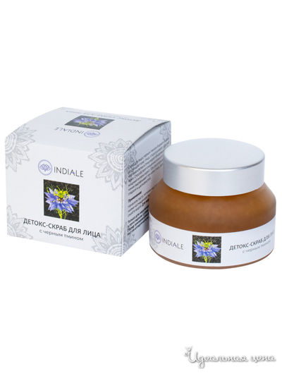 Детокс-скраб для лица с черным тмином, 50 г, INDIALE