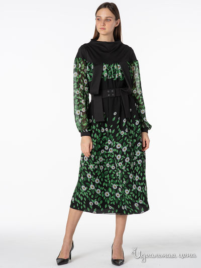 Платье Adzhedo, цвет черный, зеленый