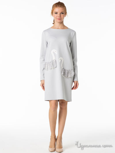 Платье Adzhedo, цвет светло-серый