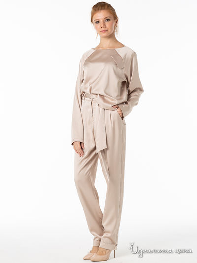 Костюм: блуза, брюки Adzhedo, цвет бежевый