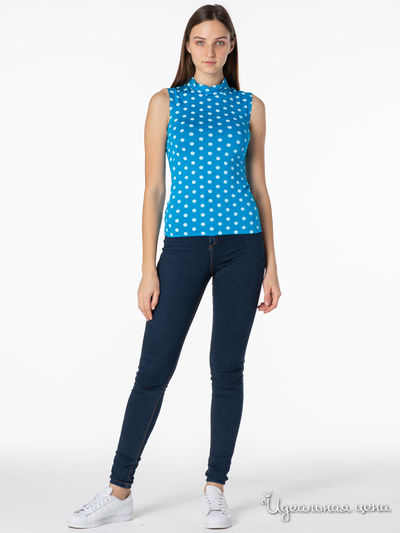 Водолазка Adzhedo, цвет голубой, белый