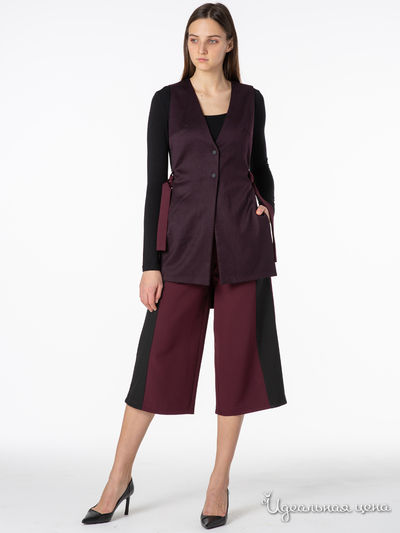 Костюм: жилет, кюлоты Adzhedo, цвет бордовый