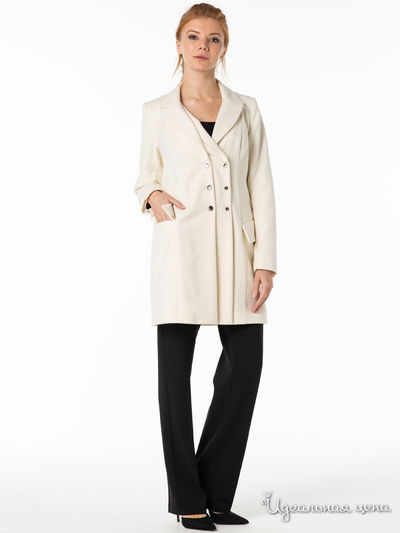 Полупальто Adzhedo, цвет молочный