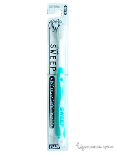 Зубная щетка для улучшенного очищения поверхности зубов от зубного налета, средней жёсткости, EBISU