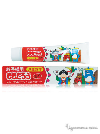 Зубная паста для защиты от кариеса и зубного камня отбеливающая с ароматом фруктов Момотаро, 80 г, FUDO KAGAKU