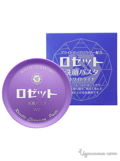 Средство для умывания выравнивающее тон кожи, с серой, алмазно-жемчужной пудрой и восемью косметическими компонентами с ароматом белой розы, 90 г, ROSETTE