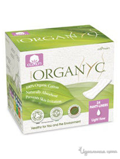Прокладки на каждый день в индивидуальной упаковке, 24 шт, Organyc