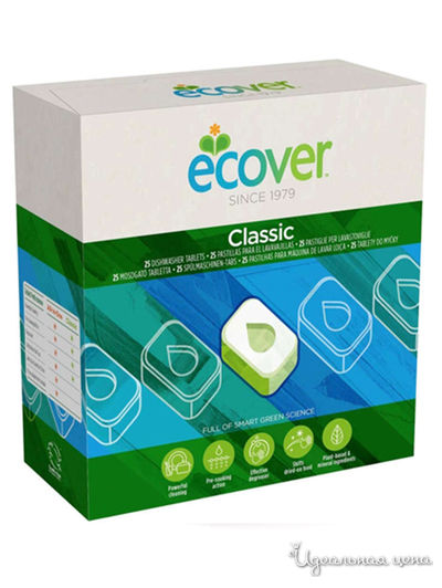 Таблетки для посудомоечной машины экологические, 500 г, Ecover