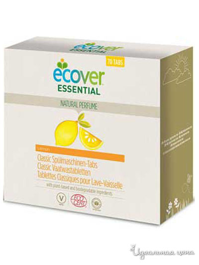 Таблетки для посудомоечной машины классические Essential, 1,4 кг, Ecover