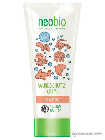 Крем с Био-Алоэ и Био-Календулой для младенцев для защиты кожи в области пеленания, 100 мл, Neobio