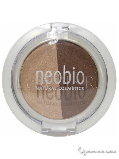 Тени для век двойные, 02 коричневое шампанское, 2,5 г, Neobio