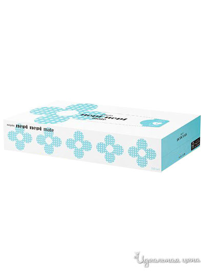 Салфетки бумажные двухслойные nepi nepi mate, 150 шт, 1 пачка, NEPIA