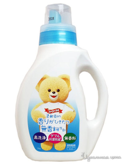 Средство жидкое для стирки белья без ароматизаторов и отдушек, 1 кг, Nissan FaFa