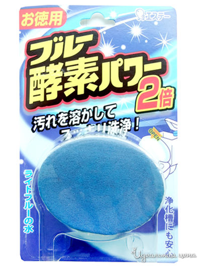 Таблетка для бачка унитаза очищающая и ароматизирующая с ферментами окрашивающими воду в голубой цвет с ароматом леса, 120 г, ST FAMILY