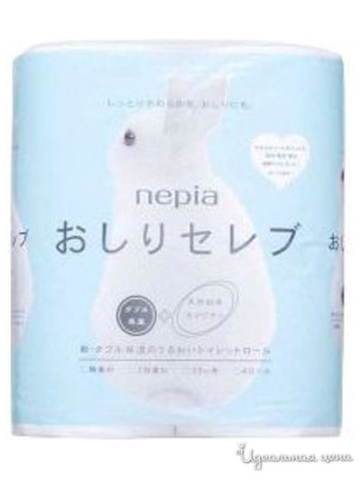 Туалетная бумага двухслойная, 35 м, 4 рулона, NEPIA