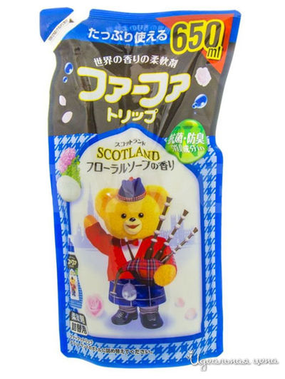 Кондиционер для белья с антибактериальным эффектом и нежным ароматом цветочного мыла, мягкая упаковка, 650 мл, Nissan FaFa