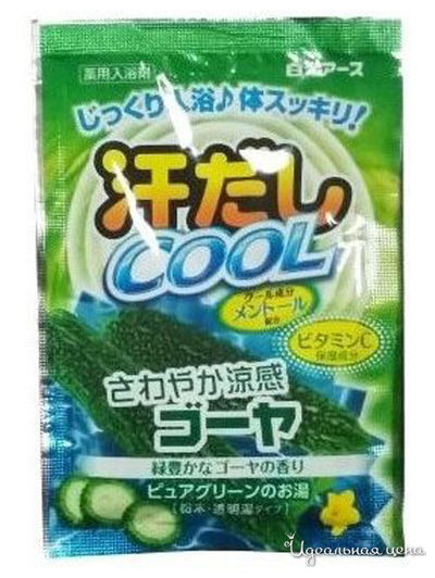 Соль для ванны освежающая с витамином С Asedashi COOL, 25 г, Hakugen Earth