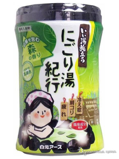 Соль для ванны увлажняющая с восстанавливающим эффектом, с ароматом леса, 600 г, Hakugen Earth
