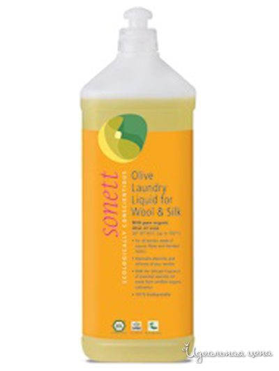 Средство жидкое для стирки изделий из шерсти и шелка на основе оливкового масла, 1л, SONETT