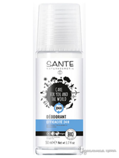 Дезодорант шариковый 24 часа, 50 мл, Sante
