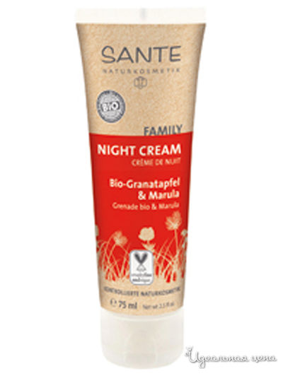 Крем для лица ночной с Био-гранатом и марулой FAMILY, 75 мл, Sante