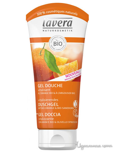 БИО-гель для душа Восстанавливающий Апельсин/Облепиха, 200 мл, Lavera