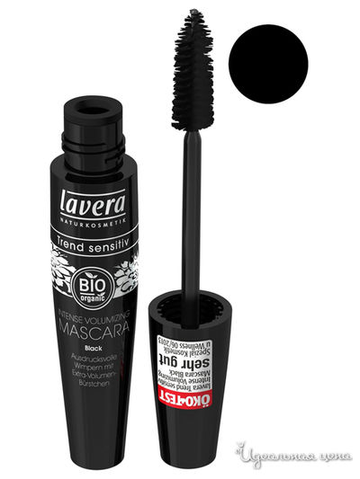 Тушь для ресниц Объем, черный, 9 мл, Lavera