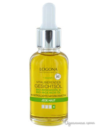 Масло для лица витализирующее с био-авокадо и био-инка-инчи, 30 мл, Logona