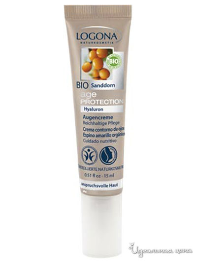 Крем вокруг глаз против морщин с Био-облепихой Age Protection, 15 мл, Logona