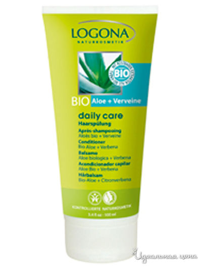 Кондиционер для волос с Био-алоэ и вербеной Daily Care, 100 мл, Logona