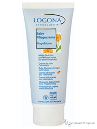 Крем для лица увлажняющий с календулой для младенцев, 100 мл, Logona