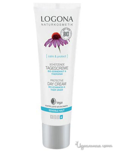 Крем для лица дневной защитный с Био-эхинацеей и био-центеллой, 30 мл, Logona