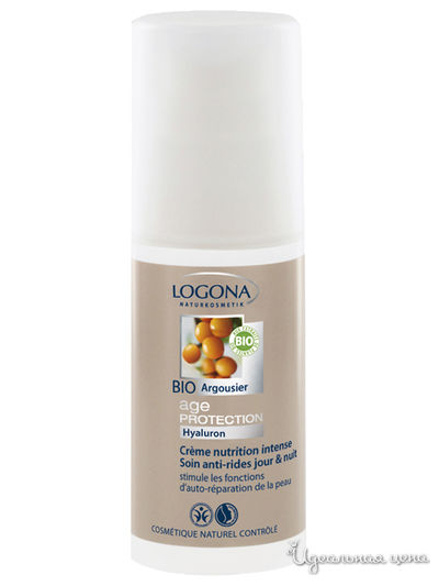 Крем для лица питательный против морщин День & Ночь с био-облепихой Age Protection, 30 мл, Logona