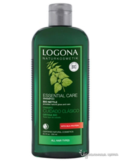 Шампунь для базового ухода за волосами с экстрактом крапивы, 250 мл, Logona