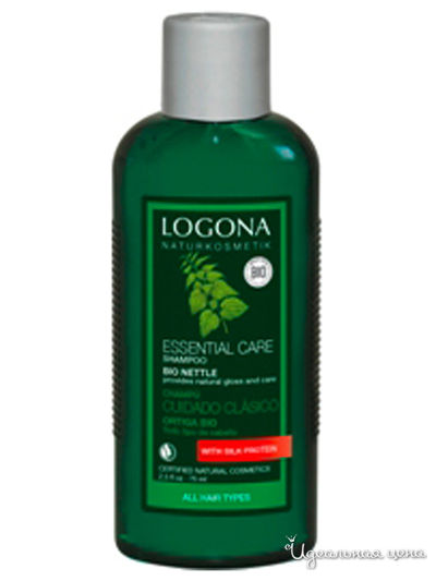 Шампунь для базового ухода за волосами с Экстрактом крапивы, 75 мл, Logona