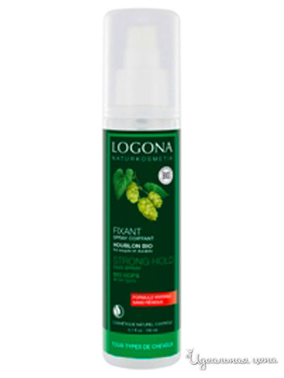 Спрей-лак для волос натуральный фиксирующий Био-хмель, 150 мл, Logona