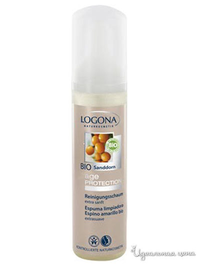 Пена для умывания против морщин с Био-облепихой Age Protection, 70 мл, Logona
