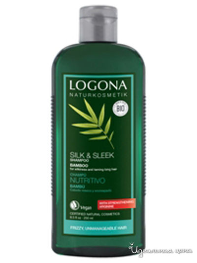 Шампунь для волос Гладкий шелк с экстрактом бамбука, 250 мл, Logona