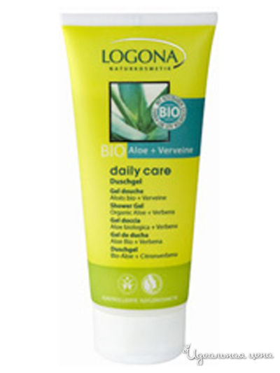 Гель для душа с Био-алоэ и вербеной Daily Care, 200 мл, Logona